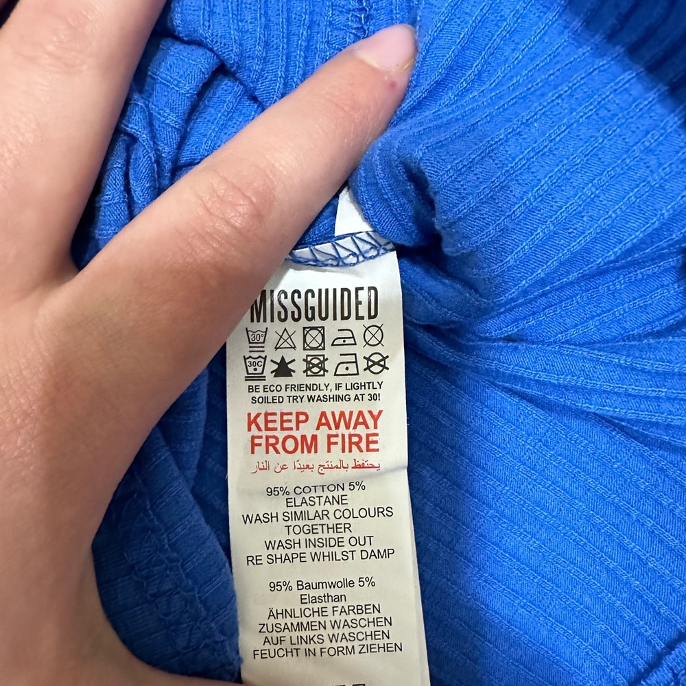 NWT Missguided Ribbed Racer Neck Mini Dress - Picture 5 of 5